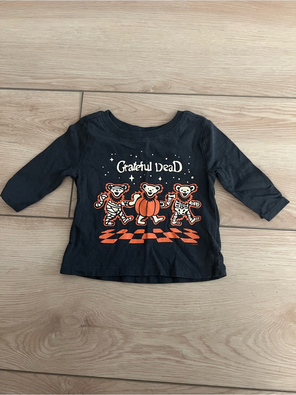 Old Navy Halloween Long-Sleeve Grateful Dead Dancing Bears Tee 0-3M